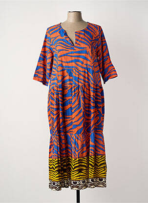 Rochie midi portocaliu ORIENTIQUE NATURALLY femeie