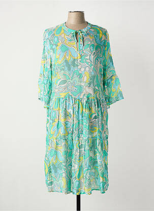 Rochie midi imprimeu floral mâneci 3/4 albastru TUZZI femeie