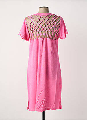 Rochie midi mâneci scurte mâneci scurte roz MPC (MA PETITE CAPSULE) femeie