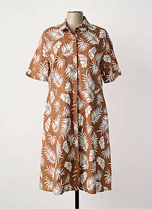 Rochie midi maro FRANK WALDER femeie