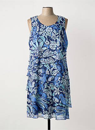 Rochie midi imprimeu floral fără mâneci albastru GREGORY PAT femeie