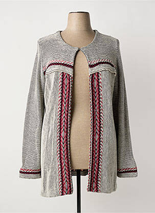 Vestă cu mâneci lungi gri TONI femeie