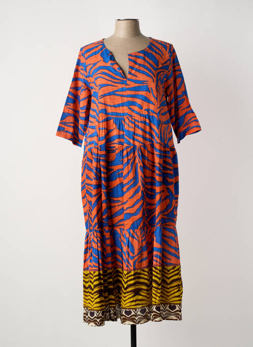 Rochie midi portocaliu ORIENTIQUE NATURALLY femeie