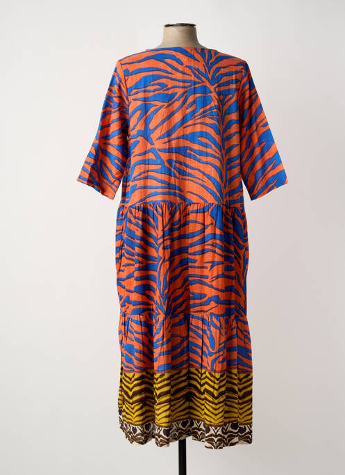 Rochie midi portocaliu ORIENTIQUE NATURALLY femeie