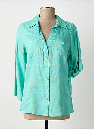 Cămașă croială cambrată mâneci 3/4 albastru BARBARA LEBEK femme