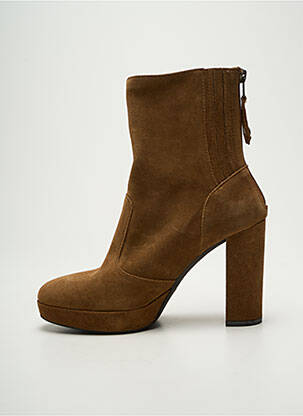 Botine/ghete nubuc toc de 7 la 9 cm maro NERO GIARDINI femeie