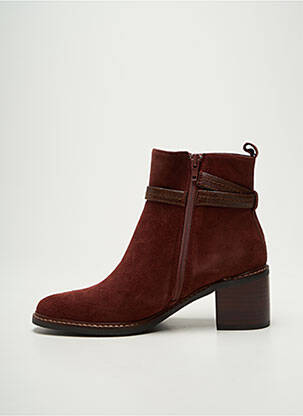 Botine/ghete nubuc toc de 4 la 6 cm violet ADIGE femeie