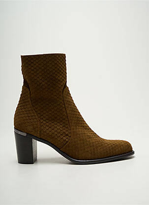 Botine/ghete toc pătrat toc de 4 la 6 cm verde ADIGE femeie