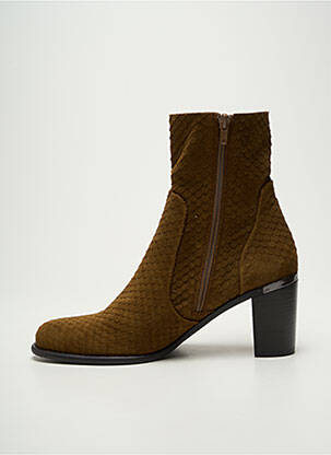 Botine/ghete toc pătrat toc de 4 la 6 cm verde ADIGE femeie