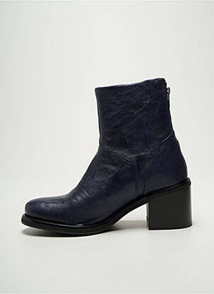 Botine/ghete material neted toc de 4 la 6 cm albastru REGARD femeie