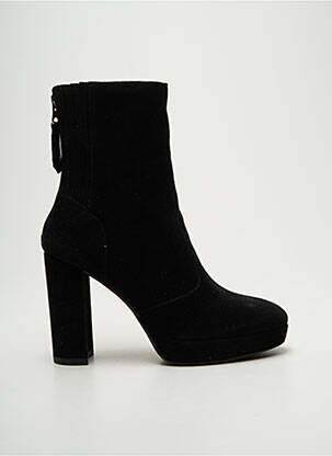 Botine/ghete nubuc toc de 7 la 9 cm negru NERO GIARDINI femeie