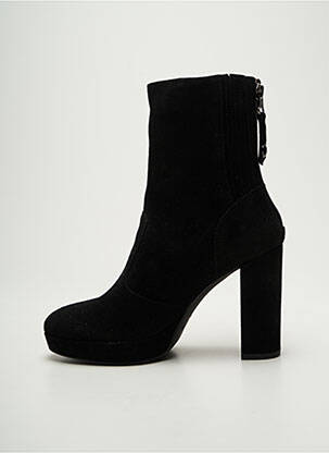 Botine/ghete nubuc toc de 7 la 9 cm negru NERO GIARDINI femeie
