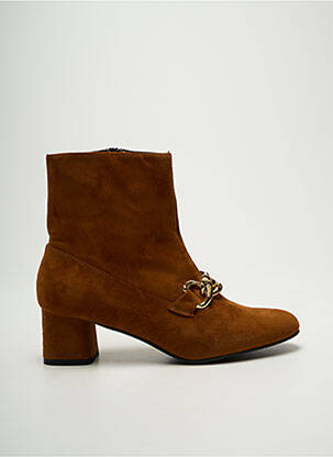 Botine/ghete nubuc toc de 4 la 6 cm maro CRISTINA MILLOTTI femeie