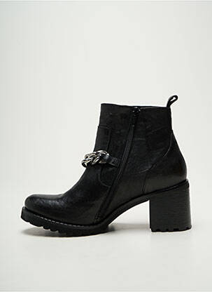 Botine/ghete material neted toc de 4 la 6 cm negru REGARD femeie
