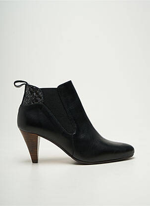 Botine/ghete material neted toc de 4 la 6 cm negru ROSEMETAL femeie