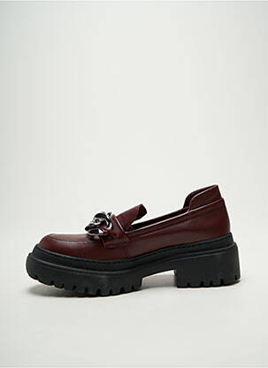 Mocasini țesătură satinată toc de 4 la 6 cm violet CRISTINA MILLOTTI femeie