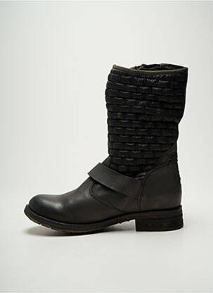 Botine/ghete material neted toc plat până la 3 cm negru BUNKER femeie