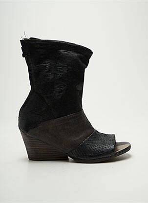 Botine/ghete material neted toc de 4 la 6 cm negru AIRSTEP femeie