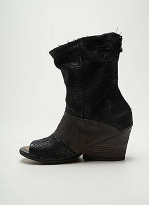 Botine/ghete material neted toc de 4 la 6 cm negru AIRSTEP femeie