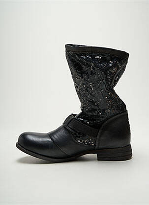 Botine/ghete material neted toc plat până la 3 cm negru BUNKER femeie