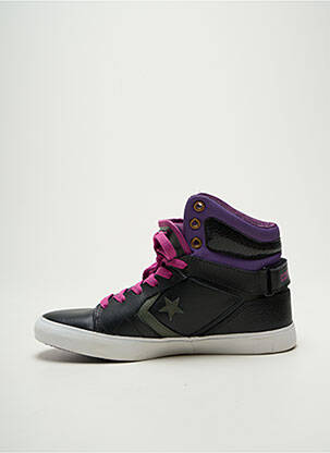 Adidași material neted toc plat până la 3 cm negru CONVERSE femeie