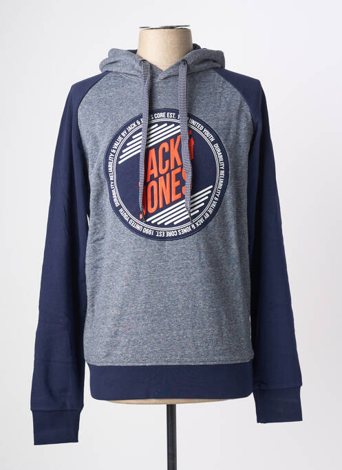 Hanorac cu glugă albastru JACK & JONES bărbat