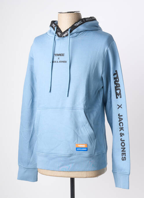 Hanorac cu glugă albastru JACK & JONES bărbat