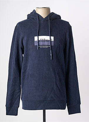 Hanorac cu glugă buzunare mâneci lungi albastru JACK & JONES bărbat