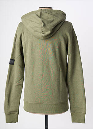 Hanorac cu glugă broderie mâneci lungi verde JACK & JONES bărbat