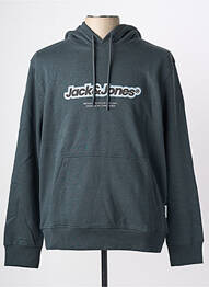 Hanorac cu glugă buzunare mâneci lungi verde JACK & JONES bărbat