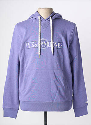 Hanorac cu glugă buzunare mâneci lungi violet JACK & JONES bărbat