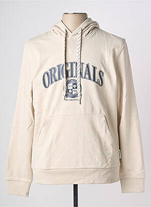 Hanorac cu glugă bej JACK & JONES bărbat