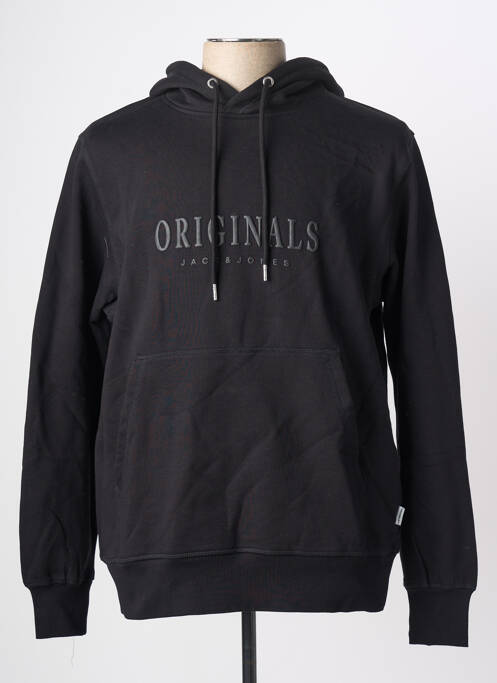 Hanorac cu glugă negru JACK & JONES bărbat