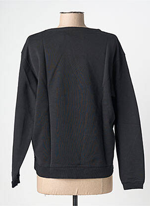 Hanorac serigrafie flockată mâneci lungi negru NINE TEES femeie