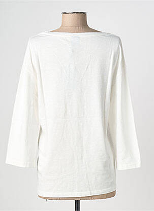 Tricou mâneci 3/4 mâneci 3/4 alb NINE TEES femeie