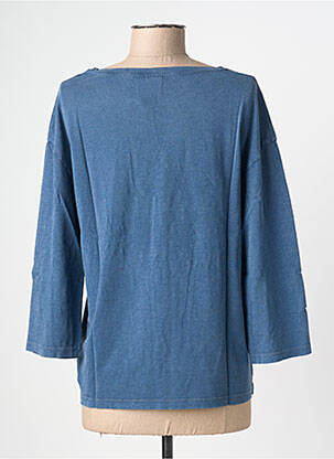 Tricou mâneci 3/4 mâneci 3/4 albastru NINE TEES femeie