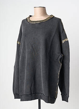 Hanorac mâneci lungi mâneci lungi negru NINE TEES femme