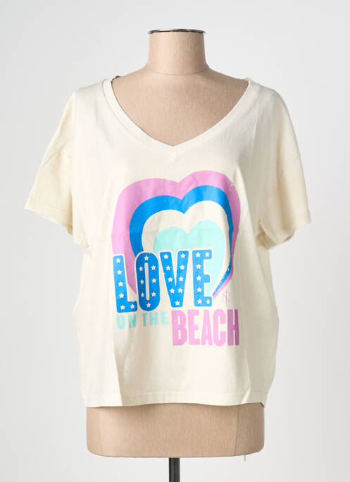 Tricou bej NINE TEES femeie