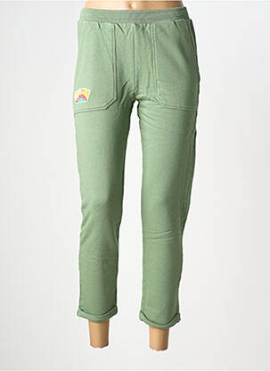 Pantalon 7/8 talie elastică mărime normală verde NINE TEES femeie