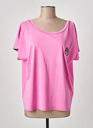 Tricou mâneci lungi mâneci lungi roz NINE TEES femeie
