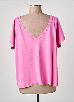 Tricou mâneci lungi mâneci lungi roz NINE TEES femeie
