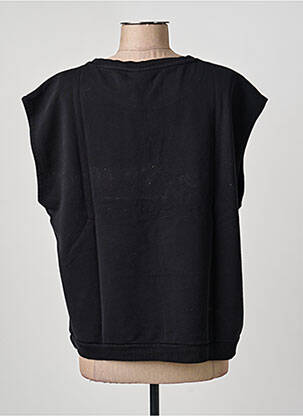 Hanorac elasticitate mâneci scurte negru NINE TEES femeie