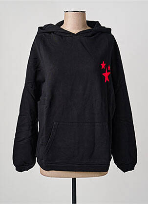 Hanorac cu glugă buzunare mâneci lungi negru NINE TEES femme