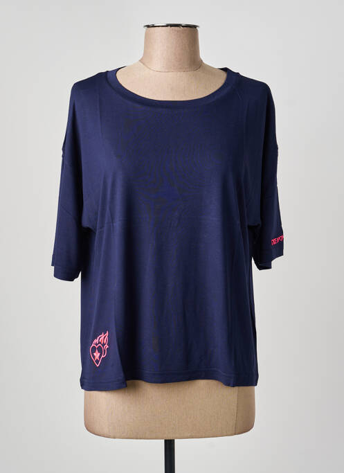 Tricou albastru NINE TEES femeie