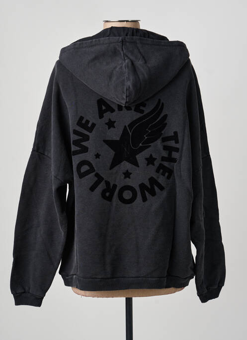 Hanorac cu glugă negru NINE TEES femeie