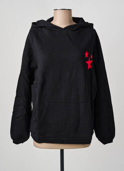 Hanorac cu glugă negru NINE TEES femeie