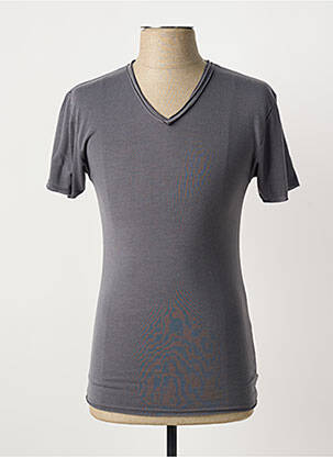 Tricou croială cambrată mâneci scurte gri ELEVEN COLORS bărbat