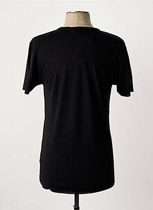 Tricou croială cambrată mâneci scurte negru ELEVEN COLORS bărbat