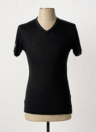 Tricou croială cambrată mâneci scurte negru ELEVEN PARIS bărbat