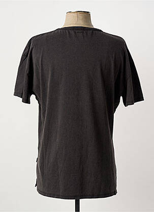 Tricou croială dreaptă mâneci scurte gri KHUJO bărbat